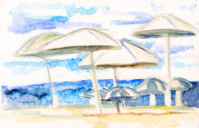 Umbrellas by the Sea