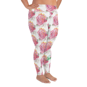 Read Between the Vines All-Over Print Plus Size Yoga Leggings