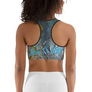 Sports bra featuring "Earth Trilogy, Elements of the Sun"