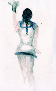 Chloe Tennis,  Original Watercolor