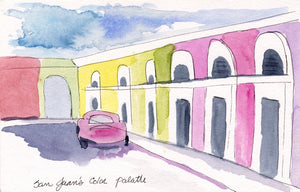 In Port, San Juan Puerto Rico #2  Original Watercolor on Paper