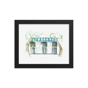 "Cabanas By The Sea No.1" Framed poster