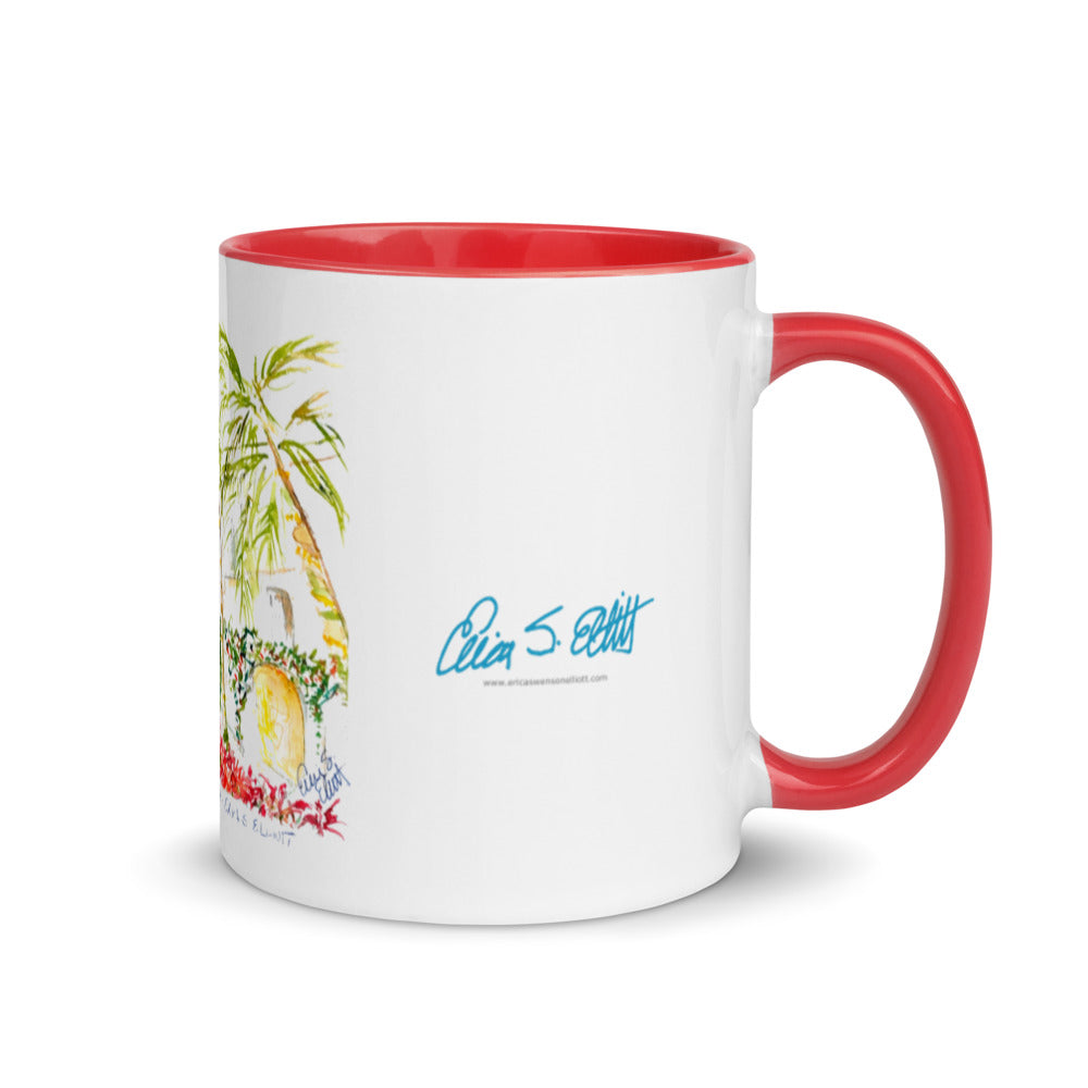 Christmas in Worth Ave Palm Beach mug (red color inside)